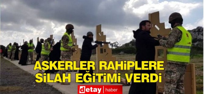 Güney Kıbrıs’ta askerler rahiplere silah eğitimi verdi