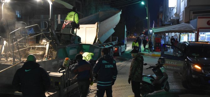 Girne’de Asfalt Serim Çalışmaları Devam Ediyor