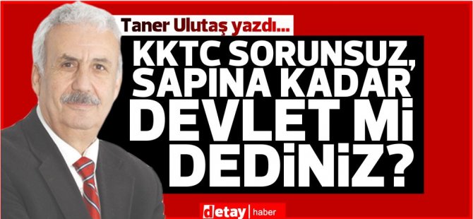 Taner Ulutaş yazdı... KKTC sorunsuz, sapına kadar devlet mi dediniz?