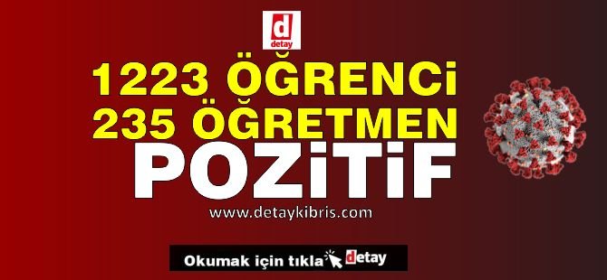 1223 Öğrenci, 235 Öğretmen Pozitif