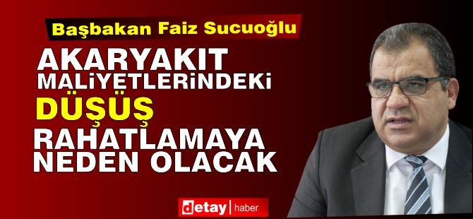 Sucuoğlu: Akaryakıt maliyetlerindeki düşüş rahatlamaya neden olacak