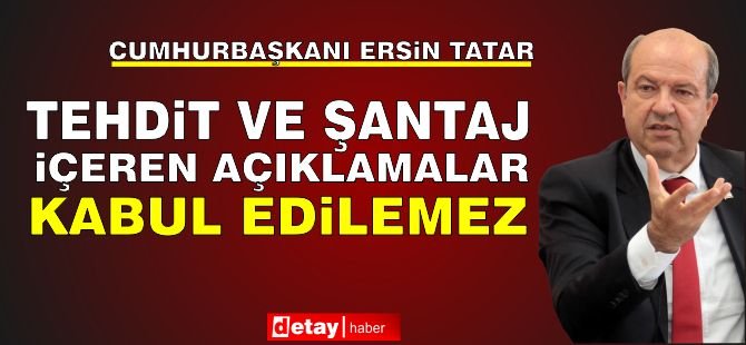 Tatar: İki Ayrı Devlete Dayalı Çözüm Önerimizden Geri Adım Atılamaz