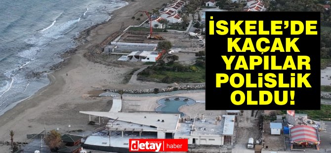 İskele'de Long-Beach halk plajına gittiler, polislik oldular!