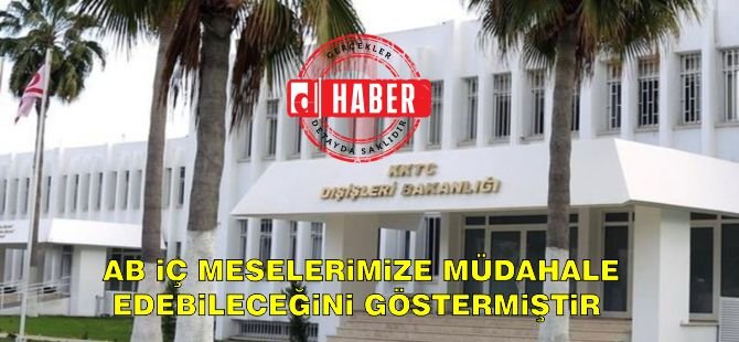 Dışişleri Bakanlığı: AB’nin yaklaşımı ülkemizin yetkili makamlarını devre dışı bırakmak