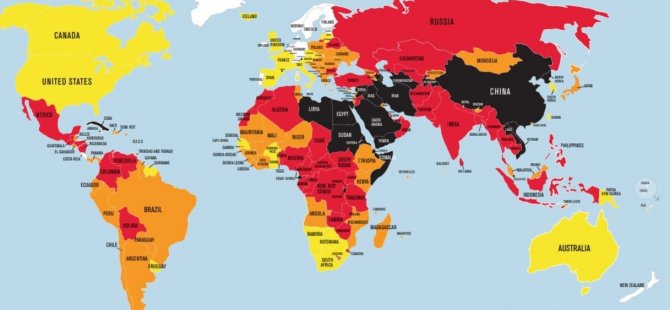 Basın Özgürlüğü Raporu: KKTC 81, TC 149, Kıbrıs Cumhuriyeti 65’inci sırada