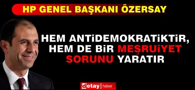 Özersay: Bir Hükümet Kurdurma Oyunu Oynuyorlar, Biz Bu Oyunun Parçası Olmayacağız