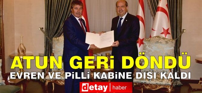 Atun geri döndü; Pilli ve Evren kadro dışı kaldı!