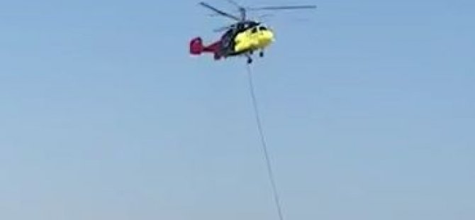 Türkiye’den yangın söndürme helikopteri geldi