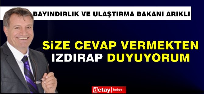 Arıklı: “Size cevap vermekten ızdırap duyuyorum… Sanki duvara konuşuyorum”