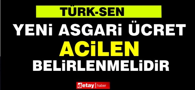 Yeni asgari ücret acilen belirlenmelidir!