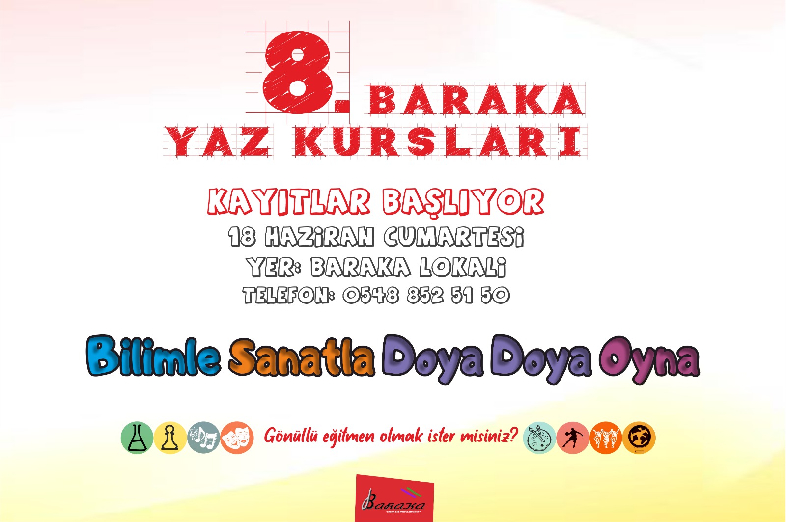 8. Baraka Yaz Kursları Başlıyor