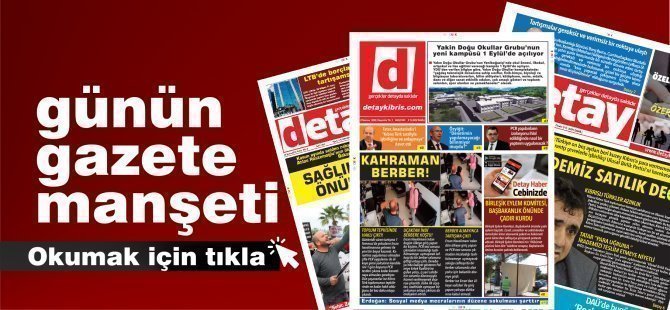 Detay'ın bugünkü manşeti- 20 Haziran Pazartesi