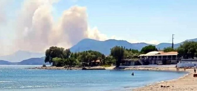 Sisam Adası’nda helikopter denize düştü