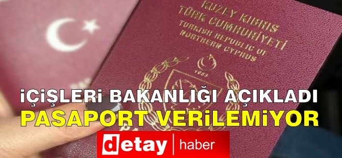 İçişleri Bakanlığı'ndan pasaport açıklaması!