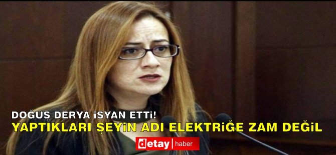 Derya: Yaptıkları Şeyin Adı Elektriğe Zam Değil