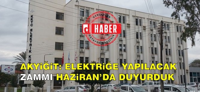 Akyiğit: Elektriğe yapılacak olan zammı Haziran'da  duyurduk