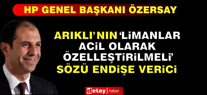 Özersay, Arıklı'yı eleştirdi