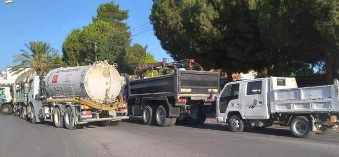 Belediye çalışanları iş araçlarıyla Meclis’e giden yolu kapadı