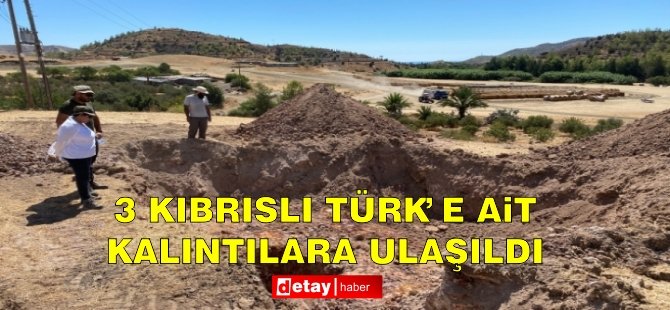 KŞK, Güney Kıbrıs’taki kazılarda 3 Kıbrıslı Türk'e ait olduğu düşünülen kalıntılara ulaştı