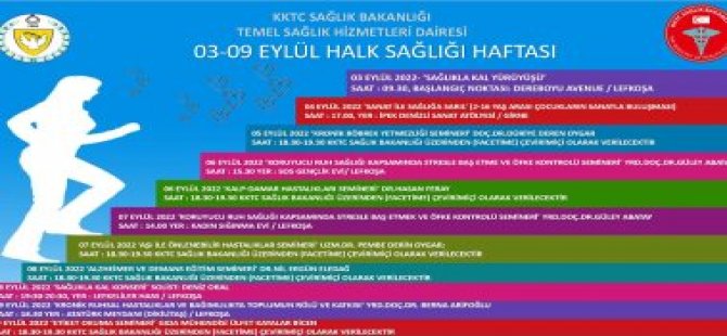 Sağlık Bakanlığı, Halk Sağlığı Haftası dolayısıyla etkinlikler düzenleyecek