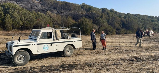 Tatar, yangın bölgesinde incelemelerde bulundu