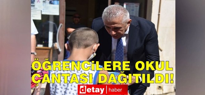 Öğrencilere okul çantası dağıtıldı!