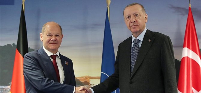 TC Cumhurbaşkanı Erdoğan Almanya Başbakanı Scholz'u kabul etti