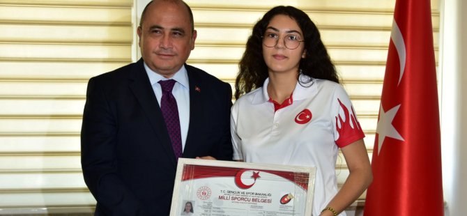 Lefkoşa Büyükelçisi Başçeri, Türkiye Milli Takımı’nda Yer Alan Kıbrıslı Türk Sporcu Nehir Deniz’i Kabul Etti