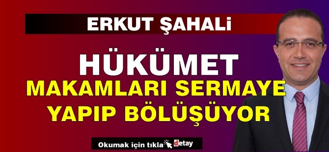 Şahali: Hükümet Makamları Sermaye Yapıp Bölüşüyor