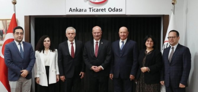 Ankara Büyükelçisi Korukoğlu, ATO Başkanı Baran'ı ziyaret etti