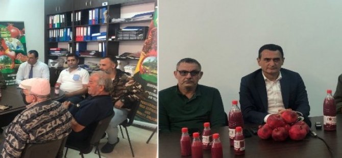 Bakan Oğuz, Güzelyurt bölgesinde nar ve narenciye üreticileri ile bir araya geldi