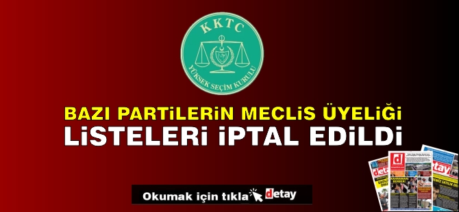 Yüksek Seçim Kurulu 5 belediyede bazı partilerin meclis üyeliği listelerini iptal etti