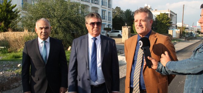 Başbakan Üstel ve Bakan Arıklı Girne-Alsancak yolu yapım çalışmalarını inceledi