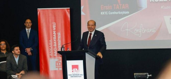 Tatar, 'Doğu Akdeniz Jeopolitiği ve KKTC' konulu konferans verdi