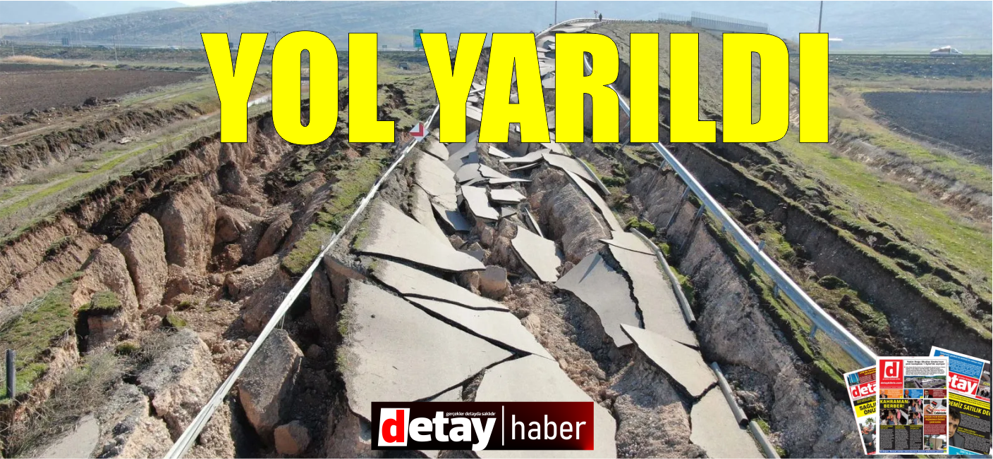 7.7'lik depremin merkezi Pazarcık'tan korkunç görüntü: Devasa çatlaklar... Yol yarıldı!