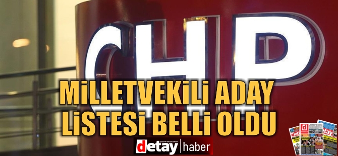 CHP milletvekili aday listesi belli oldu