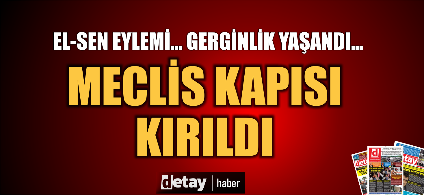 Eylemde tansiyon yükseldi! Meclis'in kapısı kırıldı!