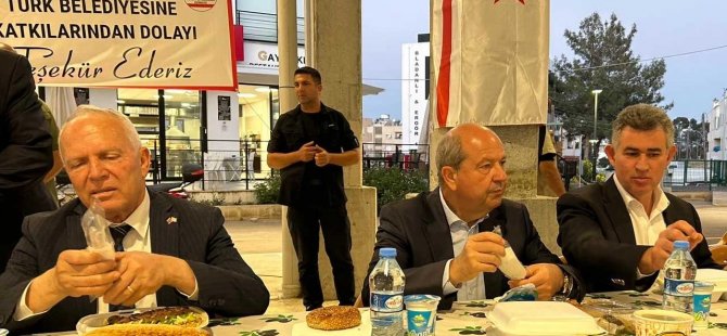 Türkiye'den gelen depremzedeler için iftar verildi