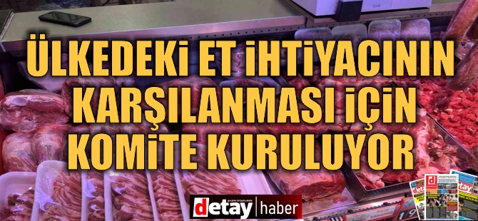 Ülkedeki et ihtiyacının karşılanması için komite kuruluyor