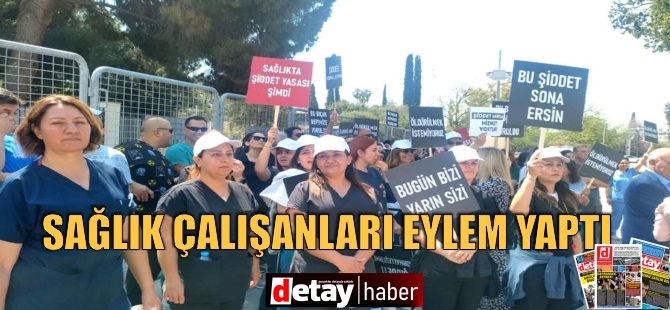 Sağlık çalışanları Dr. Tuğcu’nun bıçaklanması ile ilgili meclis önünde eyleme gitti