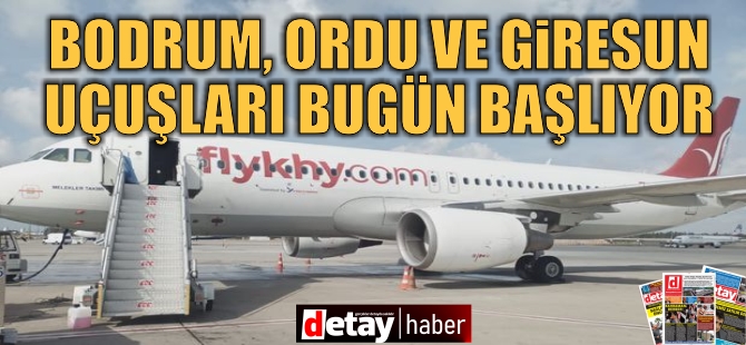 Ercan- Bodrum ve Ercan-Ordu–Giresun uçuşları bugün başlıyor