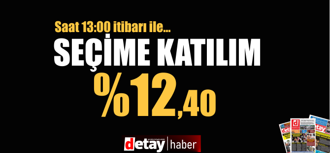 Saat 13.00 itibariyle katılım yüzde 12,40