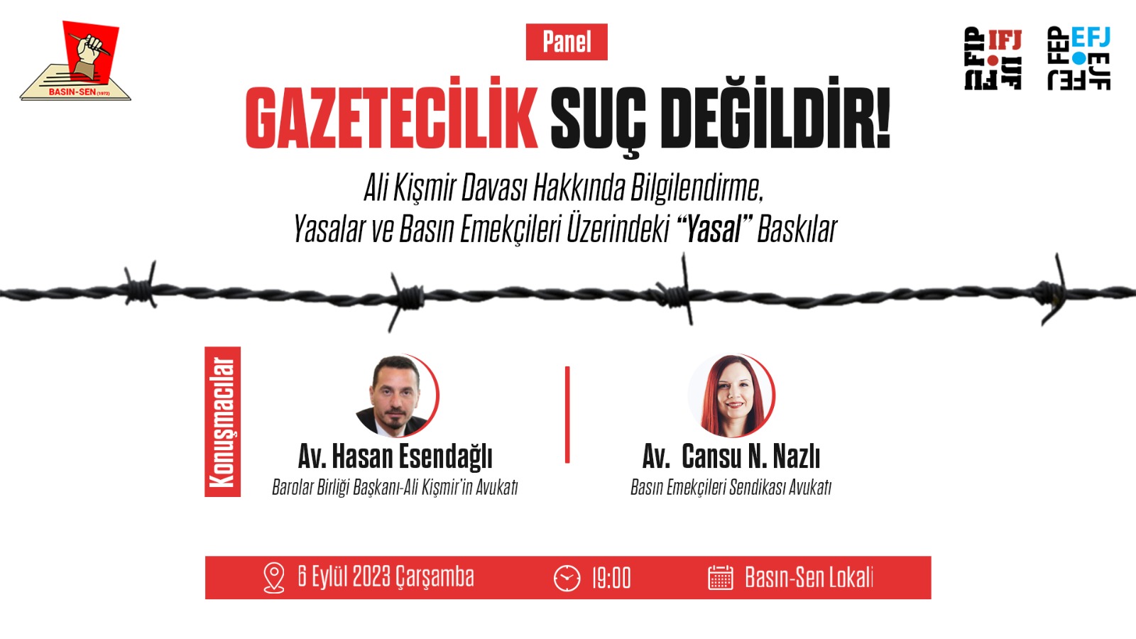 Basın-Sen, “Gazetecilik Suç Değildir” konulu panel düzenliyor