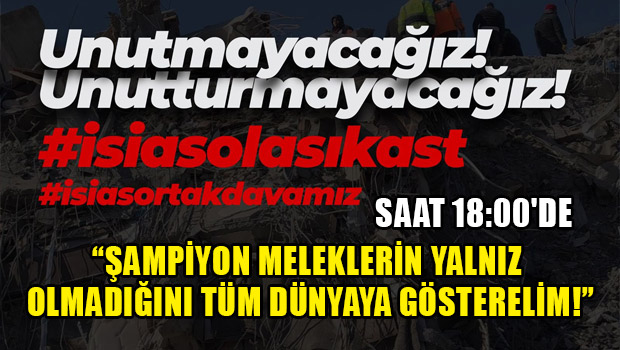 Şampiyon Melekleri Yaşatma Derneği: Saat 18:00'de bol bol tweet ve retweet yapalım!