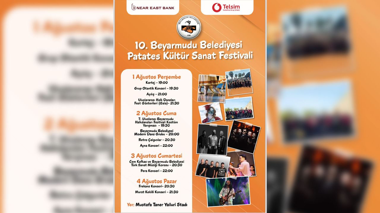 10. Beyarmudu Belediyesi Patates Kültür Sanat Festivali bu akşam başlıyor