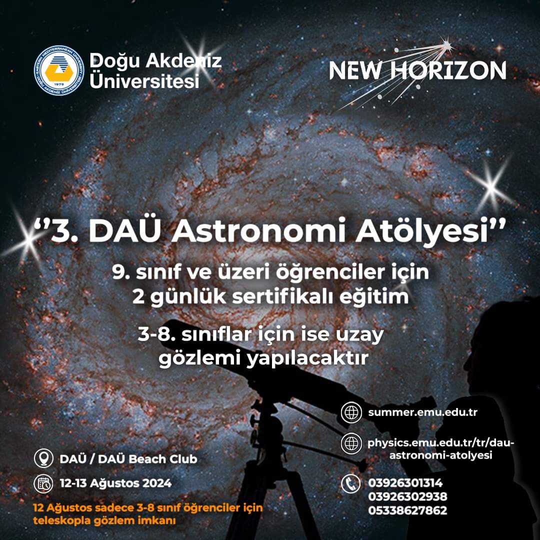 DAÜ'de III. Astronomi Atölyesi: Genç Bilim Meraklıları İçin İki Gün Sürecek Etkinlik