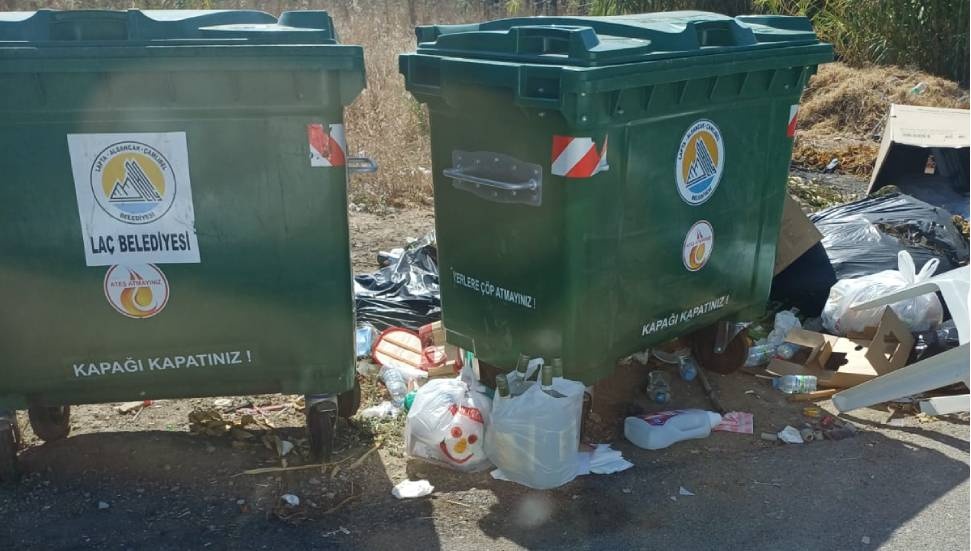 Lapta Alsancak Belediyesi'nden çöp tepkisi: Cezai işlem uygulanacak