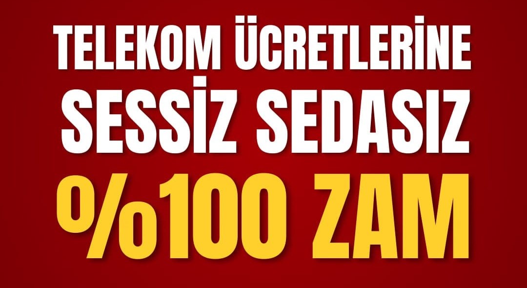 Telefon Dairesinden İnternet Dahil Tüm Ücretlere %100 Zam!