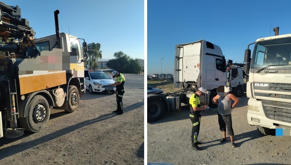 Polisin kamyon araçlara yönelik denetimleri sürüyor