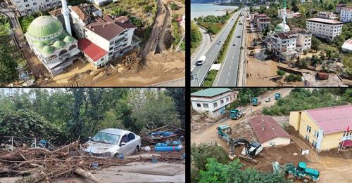 Trabzon’da sel can aldı: Dereler taştı, araçlar sürüklendi, sokaklar alt üst oldu